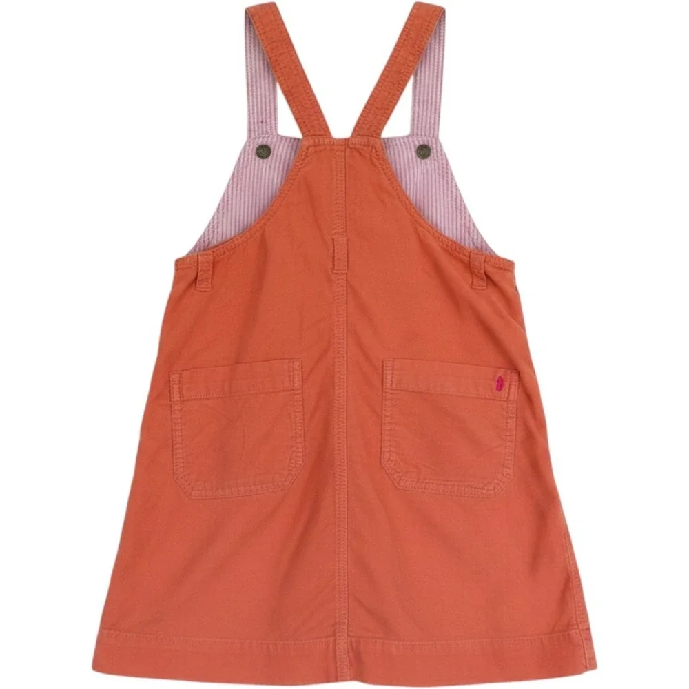 Ralph Lauren Girls Coral Corduroy Overall Jumper Dress Size 6 Adjustable Straps